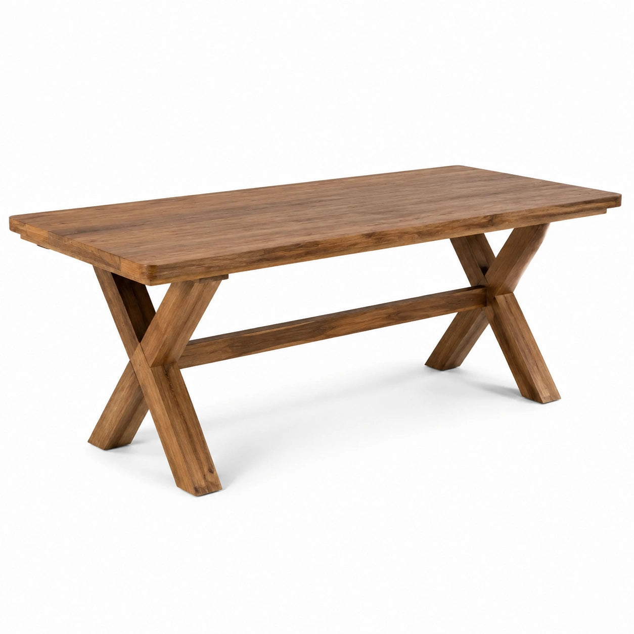 Rustikaler Esstisch aus Holz in Braun, 180 × 90 × 76 cm, rechteckig