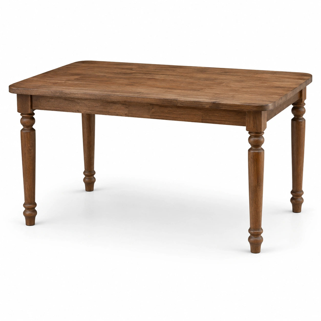 Esstisch aus Holz, Braun, 140 × 80 × 76 cm, rechteckig im Landhausstil